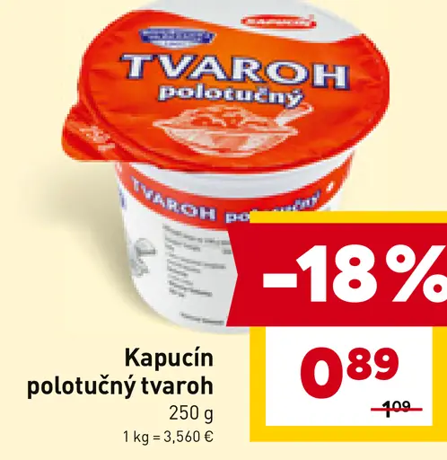Kapucín polotučný tvaroh