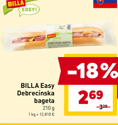 BILLA Easy Debrecínska bageta