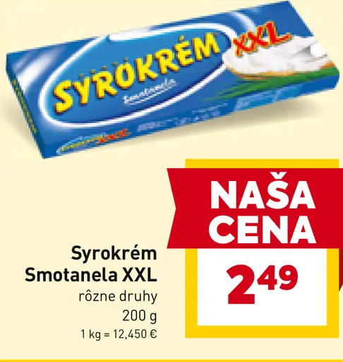 Syrokrém Smotanela XXL tavený syr