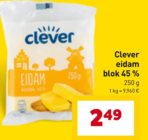 Clever eidam blok 45 %