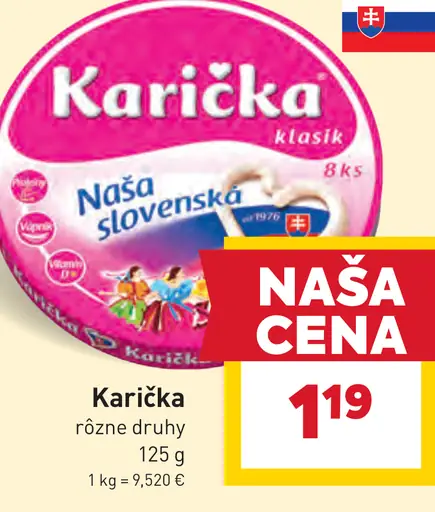 Karička črievko Tavený syr