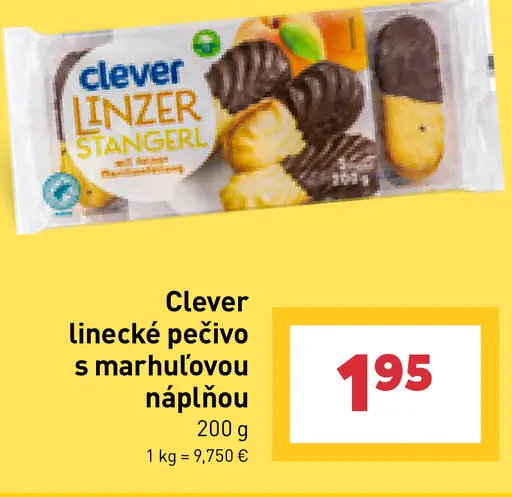 Clever linecké pečivo s marhuľovou náplňou