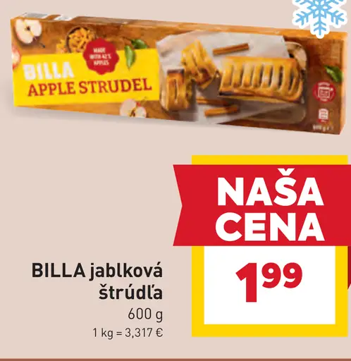 BILLA jablková štrúdľa
