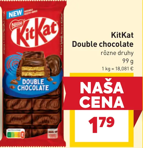 KitKat Double Chocolate čokoládová tyčinka