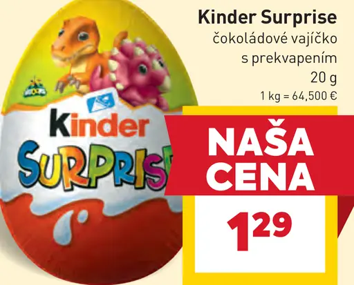 Kinder Surprise čokoládové vajíčko