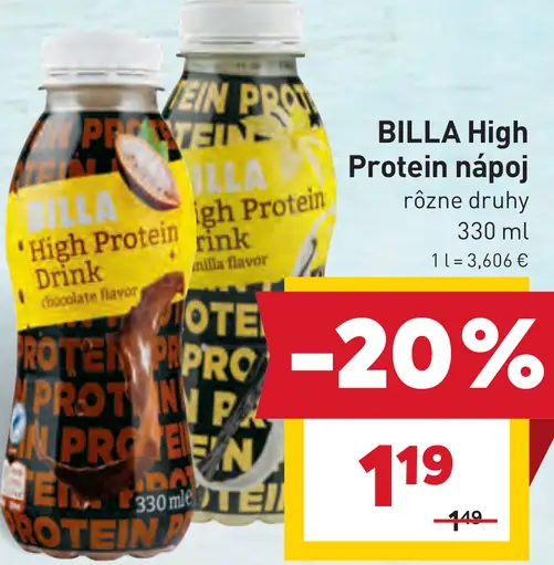 BILLA High proteín nápoj