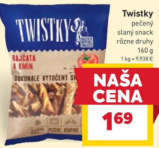 Twistky pečený slaný snack