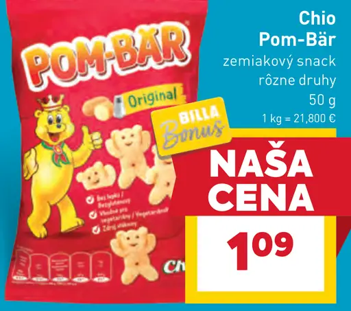 Chio Pom-Bär zemiakový snack