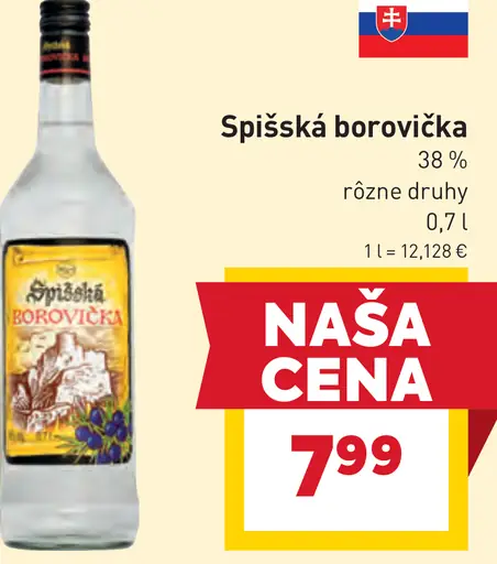 Spišská borovička 38%