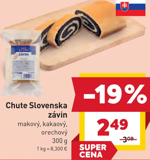 Chute Slovenska závin makový, kakaový, orechový