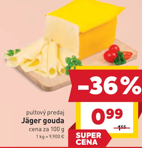 Jäger gouda syr pultový predaj