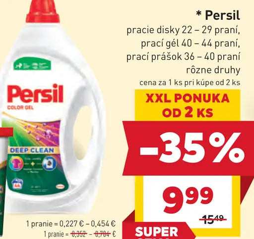Persil pracie disky, gél a prášok na pranie