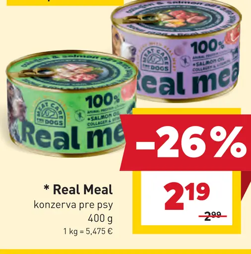 Real Meal konzerva pre psy