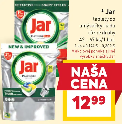Jar Tablety do umývačky