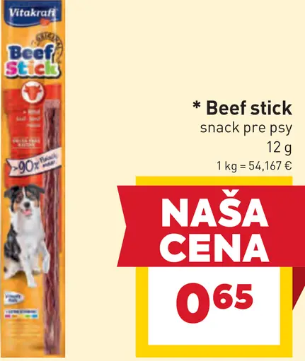 Vitakraft Snack pre psy Beef stick hovädzie