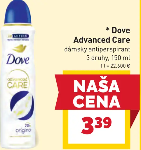 Dove advanced CARE dámsky antiperspirant