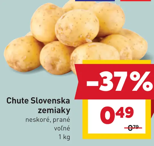 Chute Slovenska zemiaky neskoré prané voľné