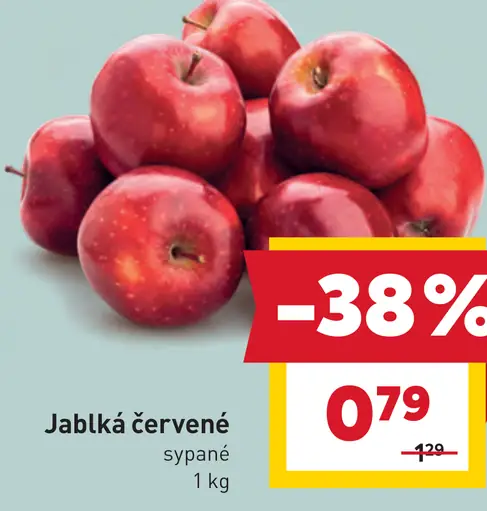 Jablká červené sypané