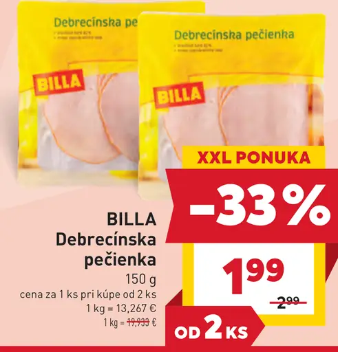 BILLA Debrecínska pečienka