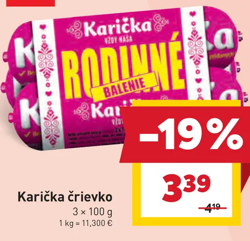Karička črievko Tavený syr