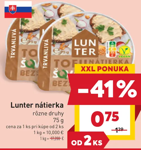 Lunter Sojakrém rastlinná nátierka