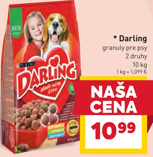Darling granuly pre psy 2 druhy