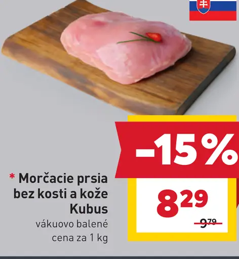 Morčacie prsia bez kosti a kože Kubus vákuovo balené