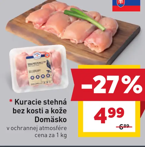 Kuracie stehná bez kosti a kože Domaňsko v ochrannej atmosfére