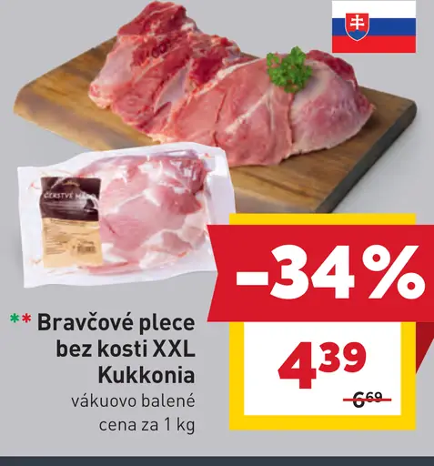 Kukkonia bravčové plece bez kosti XXL vákuovo balené