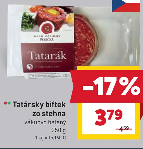 Tatársky biftek zo stehna vákuovo balený