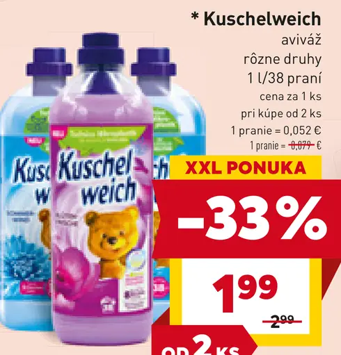 Kuschelweich aviváž rôzne druhy