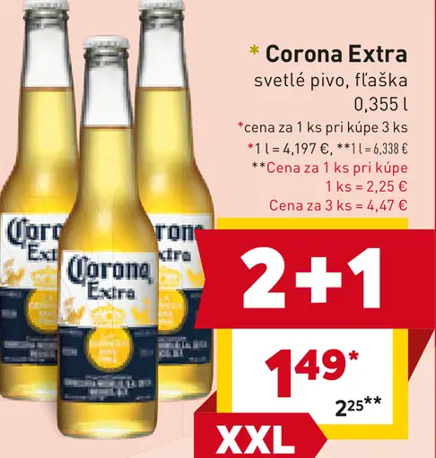 Corona Extra svetlé pivo fľaša