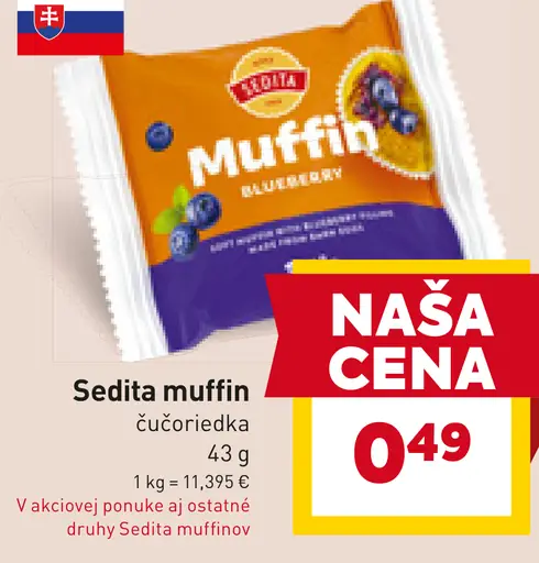 Muffin čučoriedka
