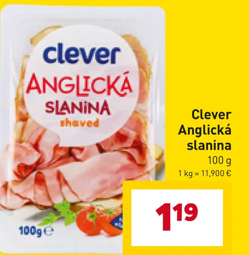 Clever Anglická slanina shaved