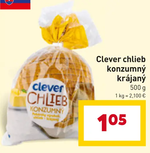 Clever chlieb konzumný krájaný