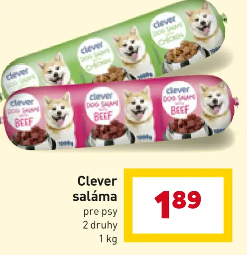 Clever saláma pre psy rôzne druhy