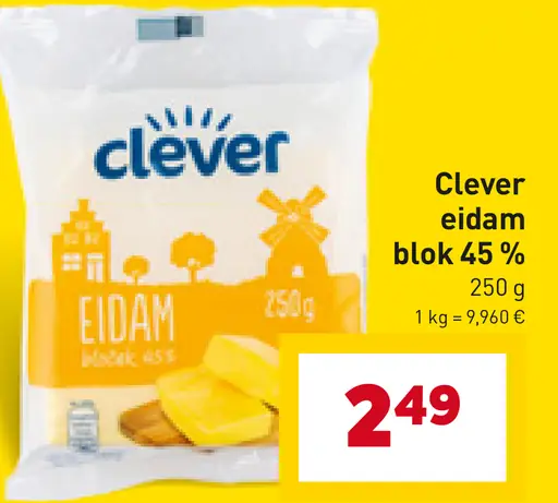 Clever eidam blok 45 %