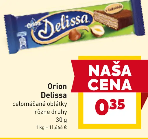 Orion Delissa celomáčané oblátky