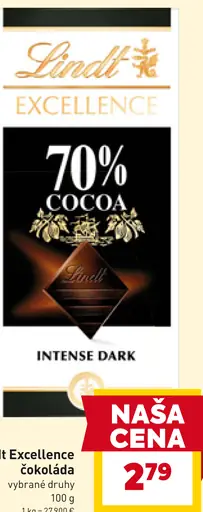 Lindt Excellence čokoláda