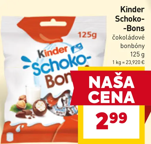 Kinder Schoko-Bons čokoládové bonbóny