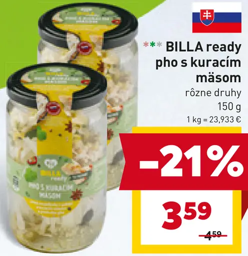 BILLA ready pho s kuracím mäsom