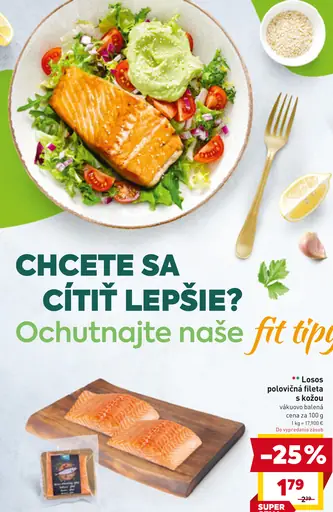 Losos fileta s kožou vákuovo balená