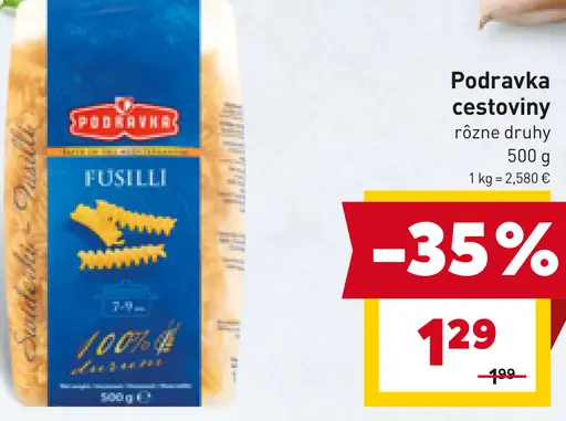 Podravka Cestoviny rôzne druhy
