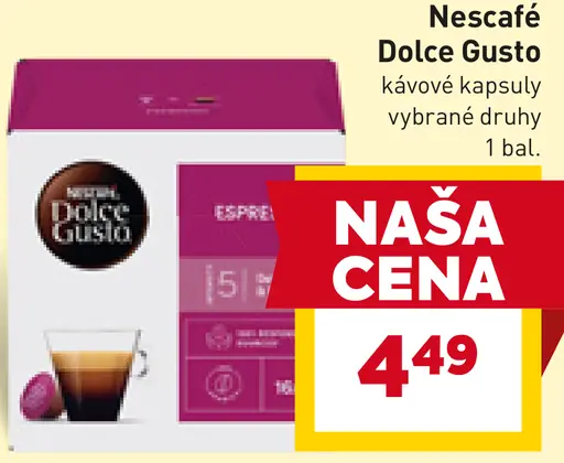 Nescafé Dolce Gusto kávové kapsuly vybrané druhy
