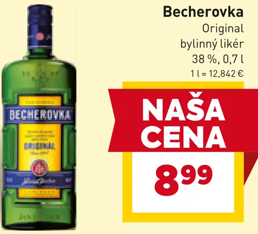 Becherovka Originál bylinný likér 38%