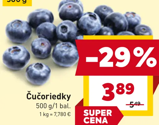 Čučoriedky balené