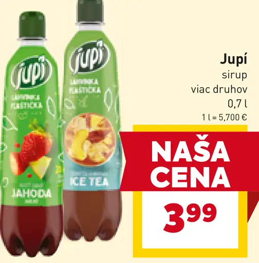 Jupí sirup viac druhov