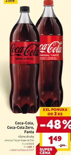 Coca-Cola, Coca-Cola Zero, Fanta sýtený nápoj