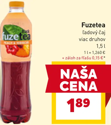 FuzeTea ľadový čaj rôzne druhy