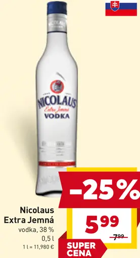 Nicolaus Extra Jemná Vodka